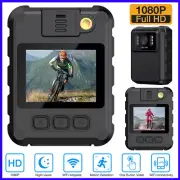 1080P HD Audio Video DVR IR Night Cam WIFI 2K Camcorder Mini Police Body Camera.