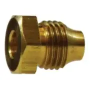 16003 Double Compression Sleeve Hex Nut, 1/4 in Threaded, Brass (3 Pack)