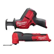 Milwaukee Cordless Oscillating Multi-Tool + Reciprocating Saw 12V Li-Ion 2-Tools