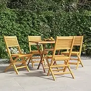 Garden Chair Folding Garden Chairs 4 pcs 47x62x90 cm Solid Wood Teak Patio Seating