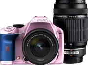 [Pentax] DSLR K-x Double Zoom Kit, Light Pink/Blue 085