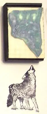 Howling Wolf rubber stamp by Amazing Arts nice detail!