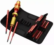 Wera INSULATED TORQUE SCREWDRIVER SET 154mm Hex Drive, 14xInterchangeable Blades
