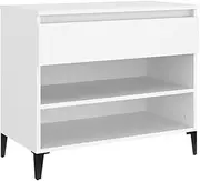 [vidaXL] Shoe Cabinet Shoe Storage Unit Shelf Rack Stand Entryway Hallway Living Room Shoe Cupboard Holder Organiser White Engineered Wood