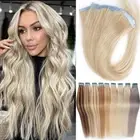 Hair Extensions 100% Real Human Hair Tape In Skin Weft Remy Hairpiece Long-Short