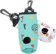 WOONEKY Golfing Ball Storage Pouch Portable Fanny Pack Reusable Material Tee Pouch for Golf Balls Outdoor Golfing