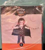 NEW Hyde & Eek Kids Vampire Costume Shirt & Cape Large Size 10-14