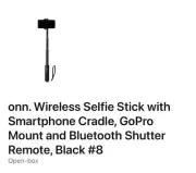 Onn. Wireless Selfie Stick w/Smartphone Cradle, Bluetooth