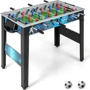 Costway Foosball Table Game Set Soccer Table Game w/ 2 Footballs Soccer Table Family Activities Game Competition