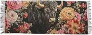 [AIXIWAWA] Floral Bison Women's Pashminas Scarf, Shawls Wrap Lightwight Tassel for Evening Dress Dinner Party, Multicolor