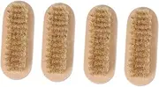 Ipetboom Hand Brush Boar Bristle 4 Pieces Set Nail Brush for Scrubbing Cuticle Care Tool