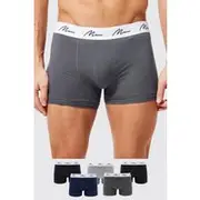 Mens Multi 5 Pack Man Script Mixed Trunk