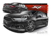 Ford XR6 FG X XR6 XR6 TURBO SILHOUETTE BLACK A3 FRAMED PRINT (FT367)