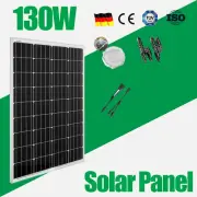 12V 130W Solar Panel Mono 130 Watt Fixed Caravan Camping Battery Charging Power