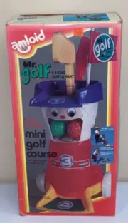 1980s Amloid Vintage Toy Mr. Golf 4 Hole Take-A-Part Mini Golf Course NIB Sealed