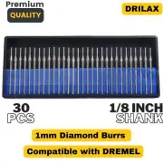 1mm Diamond Drill Bit Set Jewelry Beach Sea Glass Shells Gemstones 1/24 Inch Tip