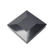 4" Sq. Ornamental Low Voltage LED Lighted Post Cap -Black