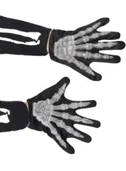 Skeleton Print Kids Costume Gloves