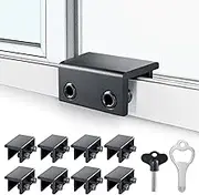 Window Locks (8 Sets), Window Locks for Up and Down Windows, Sliding Window Locks, Window Locks for Horizontal Sliding Windows, Child Proof Window Locks Security, Adjustable Window Stoppers (Black)