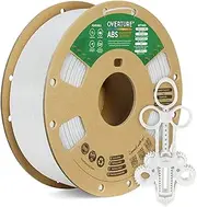 OVERTURE ABS Filament 1.75mm, High Strength & Heat-Resistant 3D Printer Filament, Low Warping, Excellent Durability, 1kg (2.2lbs) Cardboard Spool, High Precision +/- 0.02mm (White)