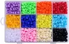 BEADNOVA Pony Beads Bulk Kandi Beads Mixed Color Plastic Rainbow Beads Opaque...