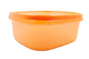 Tupperware Orange Ezy Airtight Pack Snack Food Container Keeper 650ml