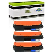 3 Pack CF217A 17A Toner Cartridges With Chip Fit for HP LaserJet M102w MFP M130a