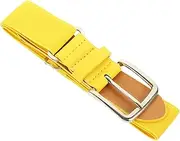 [ibasenice] Adjustable Elastic Baseball Belt Softballs Belt for Women Youth Boys Girls Checkered Pattern Studding Random Color Yellow