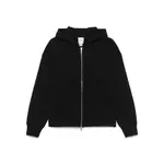 [Calvin Klein] Calvin Klein Logo-embroidered Zip-up Hoodie M BLACK