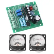 VU Meter Kit 2pcs Audio Level Meter Adjustable Warm Backlight Brightness For