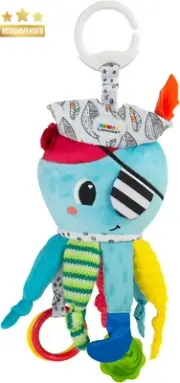 Captain Calamari Plush Stroller Toy Soft Baby Activity Sensory Toy with Clip