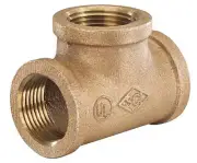 (10 Pack Drinking Water Safe) 1/2" NPT Female Lead Free Brass Tee T Fittings
