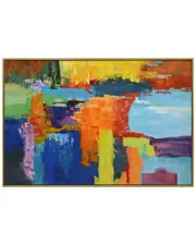 Harp & Finial Barker Framed Canvas Art with 1.5in Frame