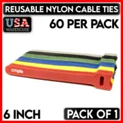 6" Colored Nylon Reusable Cable Ties Adjustable Cord Organizer Wire Hook Loop