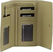 [Gifts Hub Australia] Pierre Cardin Stitch Design Leather Ladies Tri-Fold Wallet in Sand