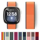 Nylon Loop Strap Sports For Fitbit Sense 1/2 Fitbit Versa 3/4 Woven Watch Band