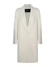 Fabiana Filippi Long Sleeved Open Front Coat IT40,IT44,IT42 White