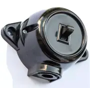 Light AC TOGGLE switch single wall mount Light Old Fashion Black 250V 6A