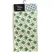 TIRAMISU Green Dancing Artichoke 100% Premium Cotton 14 X 108 Table Runner NEW