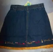 NWT girls 7 Gymboree COPA CABANA denim fringe skirt vintage (top not included)
