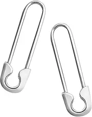 [Generico] Safety Pin Earrings for Women, Staple Earrings | Minimalist Dangle Hoop Earrings | Fashion Minimalist Safety Pin Hoop Earrings for Women and Girls, Dangle Joys, riferimento alla descrizione,