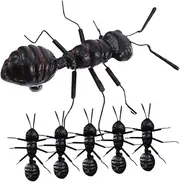KOMBIUDA 6pcs Realistic Ant Models Lifelike Ant Sculptures for Garden Decor Office Desk Ornament Unique Holiday Decoration Fine Workmanship Indoor Outdoor Use
