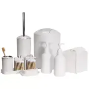 Bathroom Accessory Set - 10 PCS White Bathroom Accessories Sets Complete with...