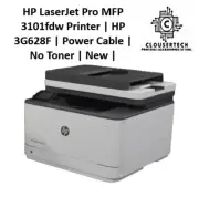 HP LaserJet Pro MFP 3101fdw Printer | HP 3G628F | Power Cable | No Toner | New |