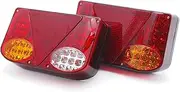 Car Rear Tail Lights 2PCS 12V for Van Lorry Trailer Stop Lamp Taillight Car Truck Tail Light Rear Brake Light Turn Signal Lamp Indicator
