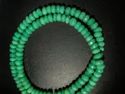 13 inch strand of natural Chrysoprase Rondelle Faceted 7mm beads.