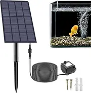 Aquarium Air Pump Oxygenator | 2.5W Solar Air Pump Aquarium, and Air Bubble Stones - Air Bubble for Fish Tank, 3 Mode&No Noise Solar Pond Aerator for Pond Fishing Pool Oxygen