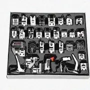 StitchMaster 32-Piece Universal Sewing Foot Kit - Metal & Plastic Feet with Stor