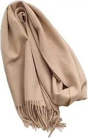 [GLigeT] Scarf Versatile Solid Colored Small Scarf, Ripple Tassel Scarf, Versatile Simple Scarf, Student Sweet Scarf Chunky Oversized Winter/Fall