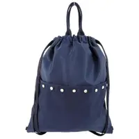 在飛比找ETMall東森購物網優惠-agnes b. 水晶貼飾尼龍輕便束口後背包(藍)